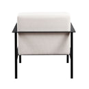 Millie - Modern Stationary Metal Accent Chair With Polyester Upholstery - Off White