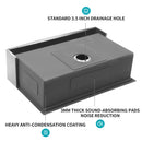 Classic Ceramic Farmhouse Sink Workstation Single Bowl With Durable Finish