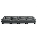 Super Comfort Oversized Modular Velvet Sectional Sofa, Deep Seat Convertible L Shaped Couch