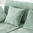 Boneless Design Upholstered Sofa Bed With Cup Holders