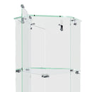 5 Tier Diamond Glass Display Case With 5 Dynamic LED Modes - Black