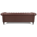 Traditional Square Arm Removable Cushion 3 Seater Sofa