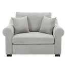 Modern Chenille Oversized Armchair, Chair And A Half, Single Sofa
