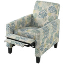 Push Back Upholstered Recliner Armchair