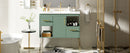 Bathroom Vanity With Resin Sink Combo Set, Modern Freestanding Single Bathroom Cabinet With 2 Drawers & 2 Storage Compartments, Storage Cabinet For Bathroom, Frame Vanity Set - Green
