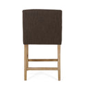 Charmed Upholstered Counter Stool With H Frame Base And Round Arms