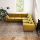 Amber - Velvet Corner Sectional Sofa