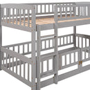 Low Bunk Bed With Slide, Fence And Ladder