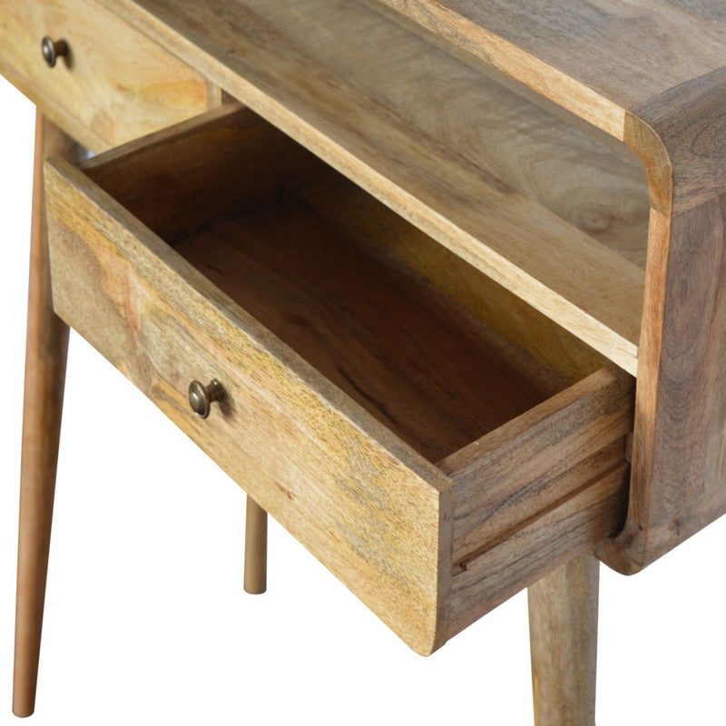 Curved Chestnut Console Table