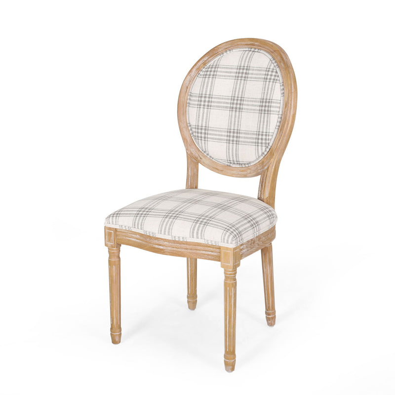 French Country Inspired Dining Chair With Iconic Round Backrest