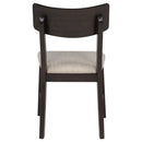 Catley - 5 Piece Round Drop Leaf Dining Table Set - Dark Coffee