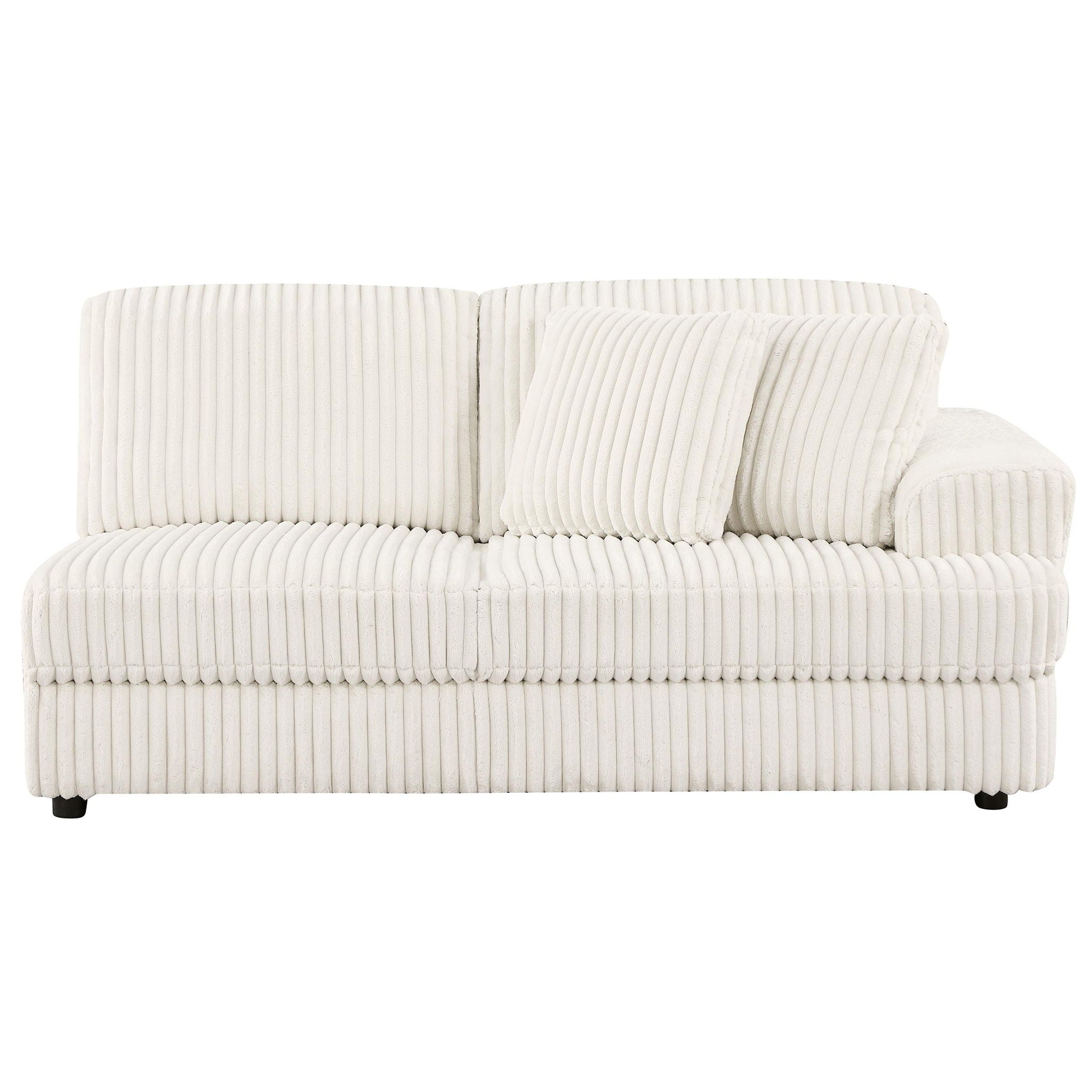 Emberson Upholstered RAF Cuddler Ivory