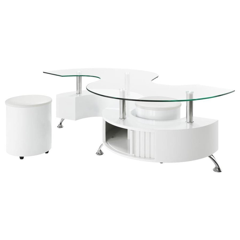 Buckley - Stool, Box 3 of 3 - White High Gloss