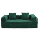 Floor Couch, Convertible Floor Sofa Bed With Pillow Back Support Armrest