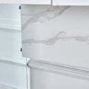 Environmental Protection Minimalist Dresser, Desk, Desktop Computer Desk, With Double Drawer Storage Space, Simple Home, Perfect For Various Styles - White