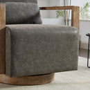 Swivel Modern Upholstered Accent Chair With Armrests
