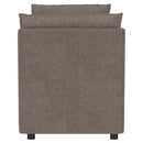 Robin - Upholstered Accent Bench With Armrests - Brown