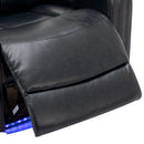 Power Recliner Theater Chair With Cooling Cup Holder, Bluetooth Speaker, LED Lights, USB Ports