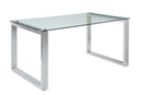 Abraham - Dining Table - Clear Glass Top & Chrome