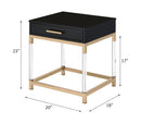 Adiel - End Table - Black & Gold