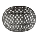 Outdoor Expandable Aluminum Dining Table With Latticework Details And Curvy Legs