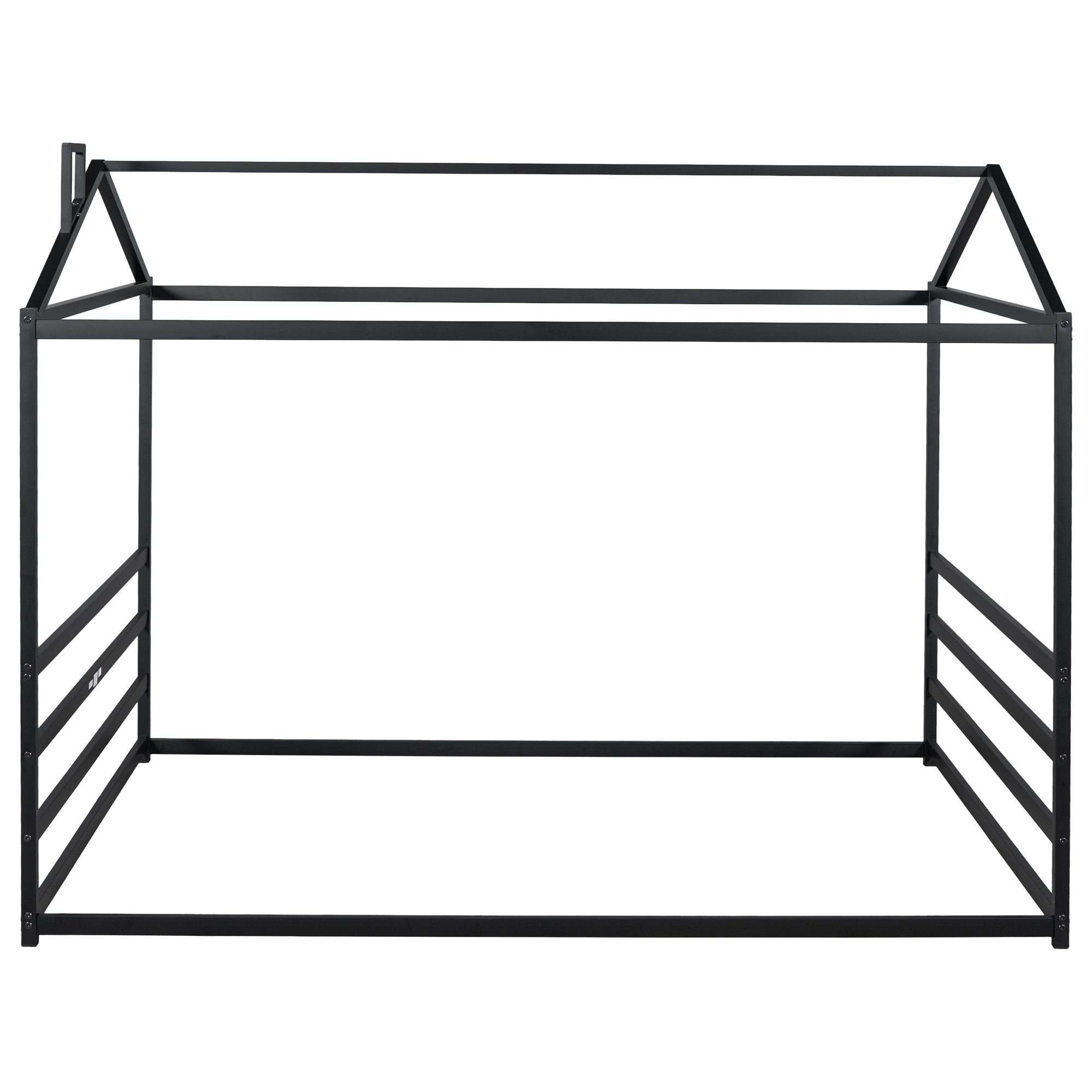 Metal House Shape Platform Bed, Black, Queen - Atlantic Fine Furniture Melbourne FL