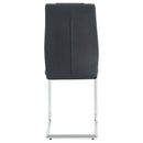Modern Dining Chairs With Padded Seat, Metal Legs