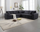 Oversized  Length117.2''*Width 117.2'' Modular Sectional Sofa Couches Set ,Corduroy Upholstered Deep Seat Comfy Sofa For Living Room,Dark Gray
