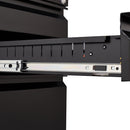 Contemporary Black 3 Drawer Mobile Filing Cabinet With Lock, Metal Office Storage For Legal / Letter Size