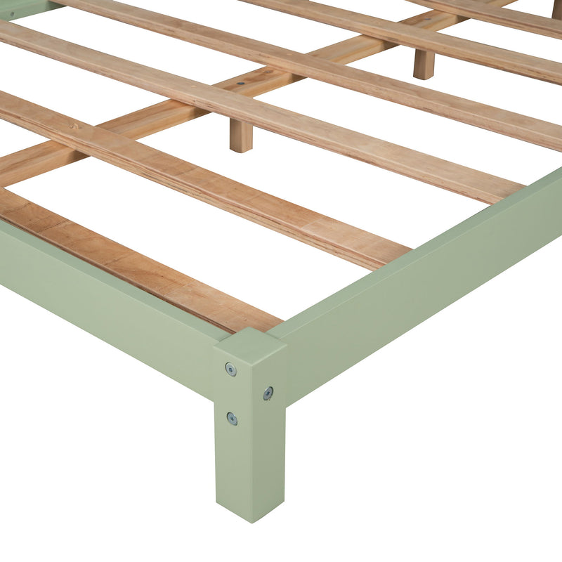 Platform Bed With House Shaped Headboard