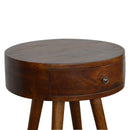 Nordic Chestnut Circular Nightstand