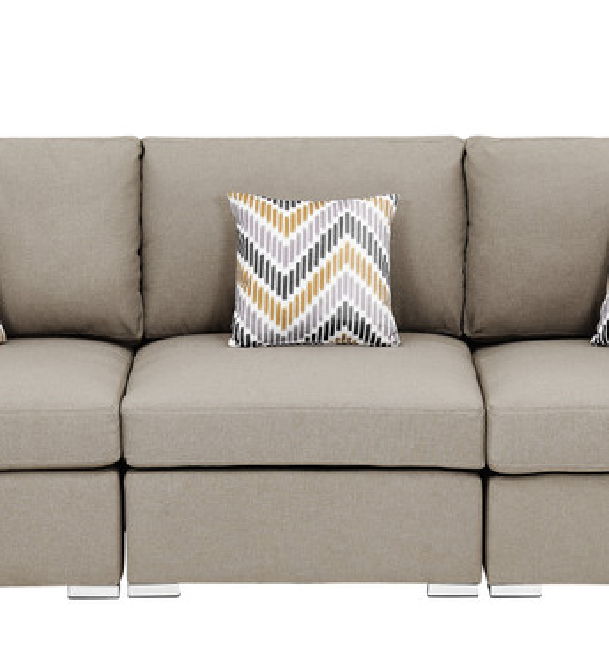 Amira - Fabric Sofa Couch With Pillows