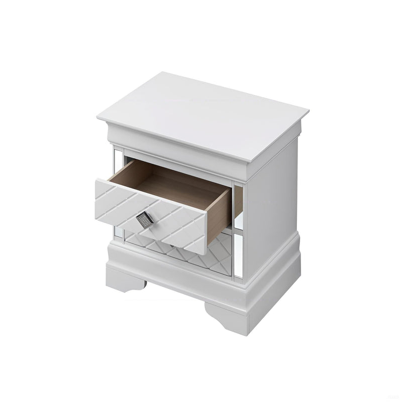 Verona - Accent Nightstand - Silver Champagne