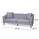 Contemporary 3 Seater Sofa With Plush Accents