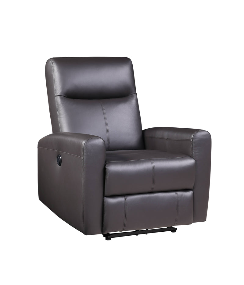 Blane - Top Grain Leather Match Power Motion Recliner - Brown