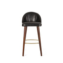 Contemporary Channel Stitch Counter Height Barstools (Set of 2) - Black / Espresso