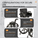 Lightweight Foldable Transport Wheelchair For Adults With Double X Force Support
