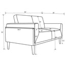 Rilynn - Upholstered Track Arm Sofa Set