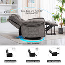 Swivel And Rocking Recliner Chair With Massage And Heating