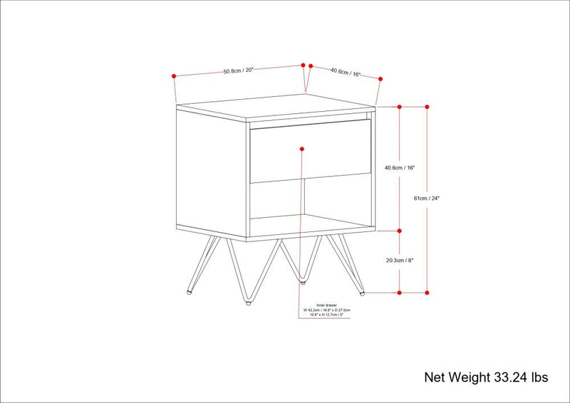 Hunter - Nightstand - Natural