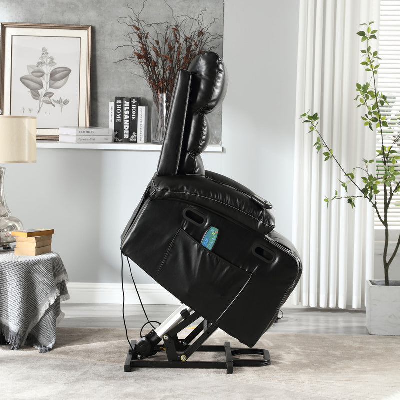 Cozy Electric Power Lift Recliner Chair Sofa For Elderly With Vibration Massage And Lumbar Heat