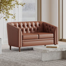 Sophisticated Loveseat With Diamond Stitched Detailing