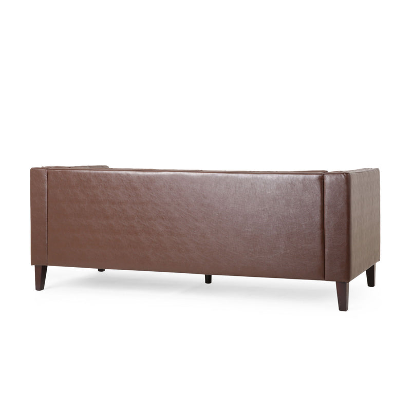 Comfy 3 Seat Sofa With Tufted Back, Modern For Living Room