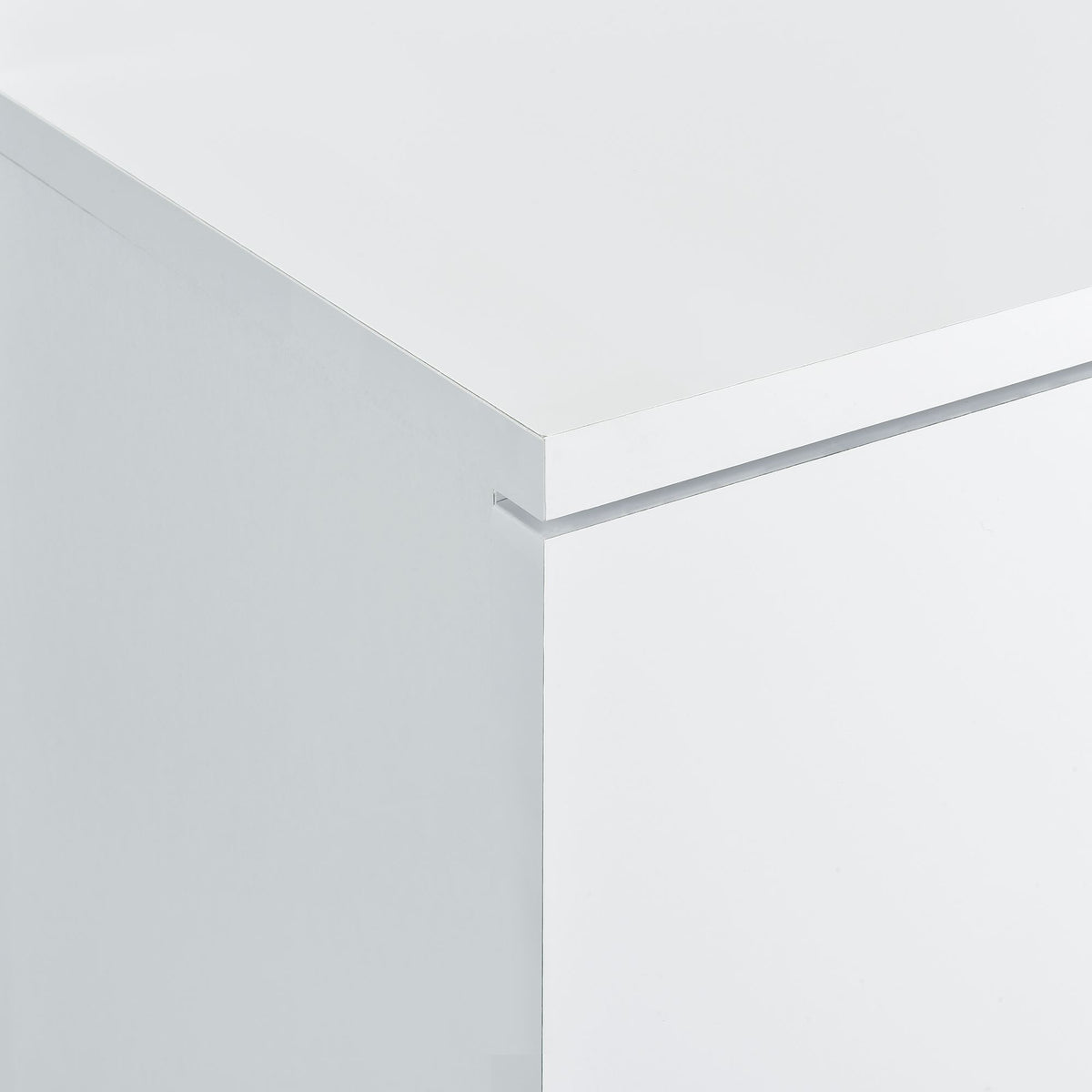 Vancouver Floor Mirror With Storage in White by Elements International, view 14