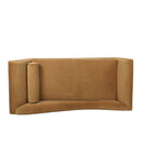 Auroral - Velvet Upholstered Chaise Lounge With Scrolled Arms And Tapered Legs