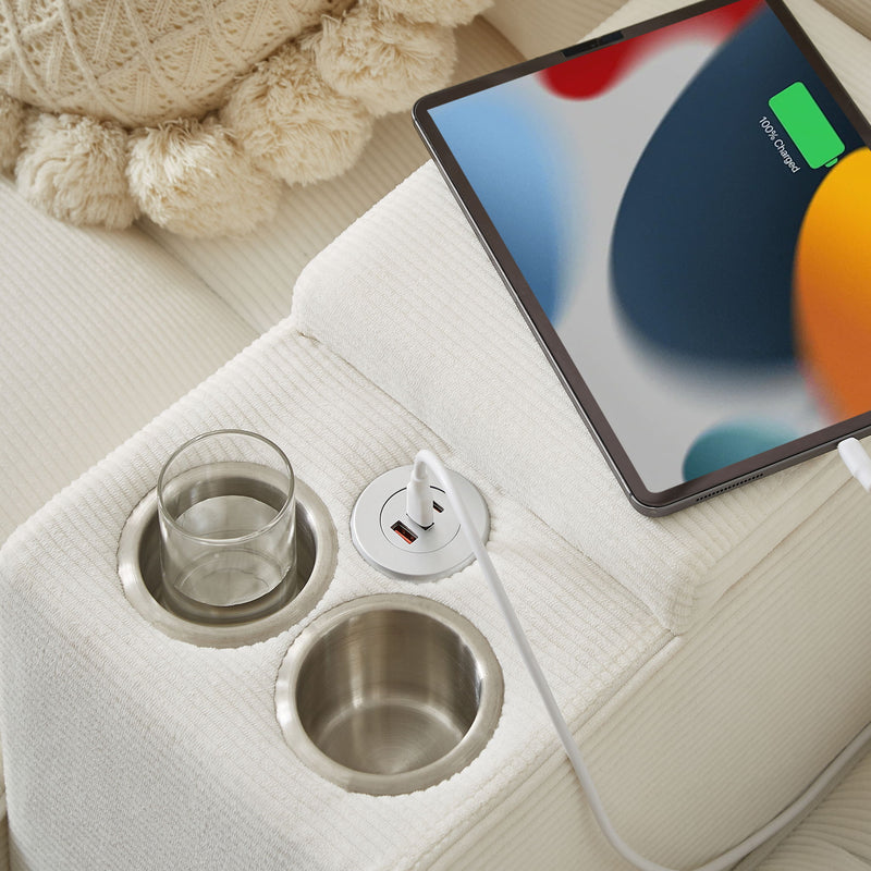 Modern U-Shaped Sectional Sofa Bed With Storage