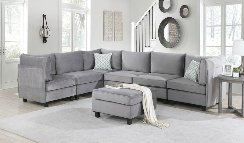 Simona - Velvet Modular Sectional Sofa