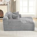 Modern Full Compressed Chaise Lounge Sofa Bed With Removable Pillows