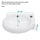 Modern Aesthetic Rectangle Wall Mount Bathroom Sink With Single Faucet Hole