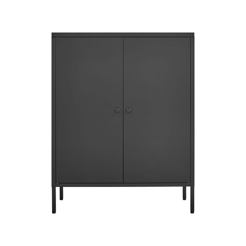 Kitchen Buffet Server Table Accent Sideboard Cupboard Server Buffet Console Table With Doors Cabinet - Black